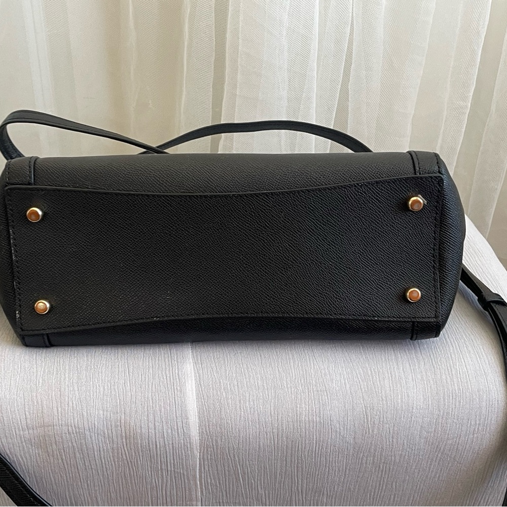 Coach Black Satchel with Gold Accents - Picture 2 of 7